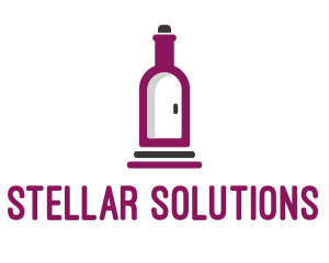 Wine Bottle Cellar Door logo design