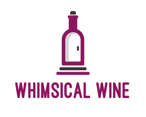 Wine Bottle Cellar Door logo design