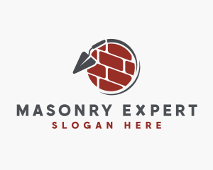 Masonry Bricklaying Contractor logo design