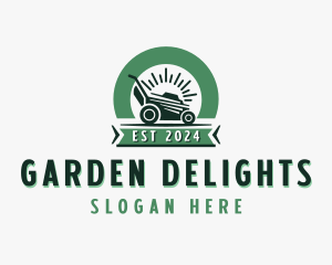 Gardening Lawn Mower logo design