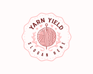 Knitting Crochet Yarn logo design