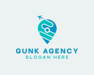 Travel Agency GPS Pin  logo design