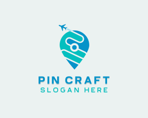 Travel Agency GPS Pin  logo design