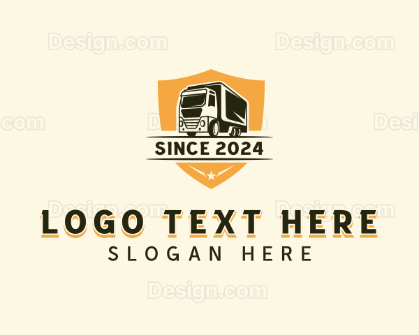 Logistics Delivery Truck Logo