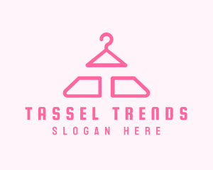 Pink Hanger Letter T logo design