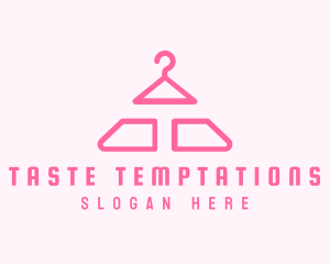 Pink Hanger Letter T logo design