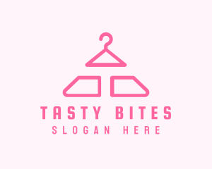 Pink Hanger Letter T logo design