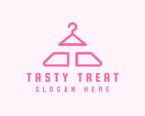 Pink Hanger Letter T logo design