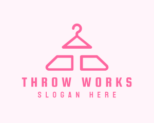 Pink Hanger Letter T logo design