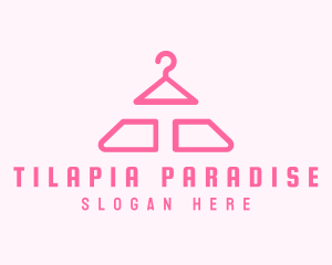 Pink Hanger Letter T logo design