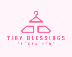 Pink Hanger Letter T logo design