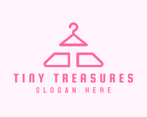 Pink Hanger Letter T logo design