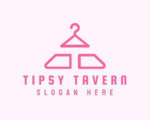 Pink Hanger Letter T logo design