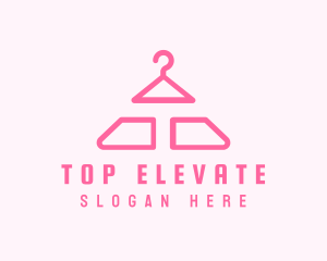 Pink Hanger Letter T logo design