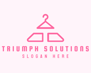 Pink Hanger Letter T logo design