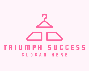 Pink Hanger Letter T logo design