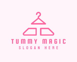 Pink Hanger Letter T logo design