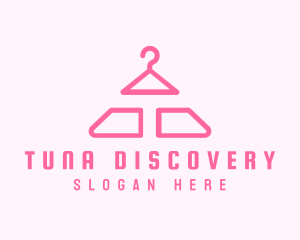 Pink Hanger Letter T logo design