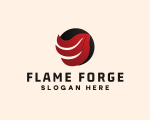 Flame Wing Sphere logo design