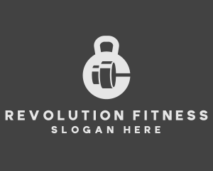 Fitness Gym Dumbbell logo design