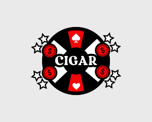 Casino Roulette Poker logo design