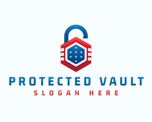 Lock Protection Security logo design