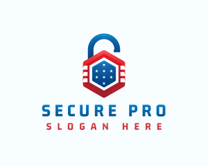 Lock Protection Security logo design