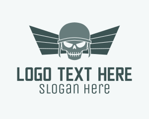 Rpg - Wing Skull Airforce logo design