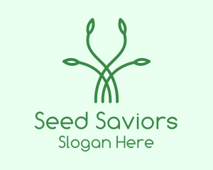 Minimalistic Seed Leaf logo design