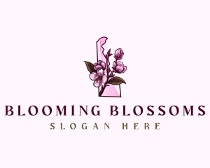 Delaware Blossom Flower logo design