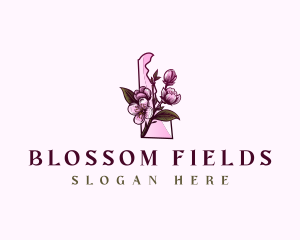 Delaware Blossom Flower logo design