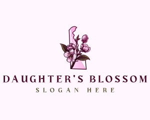 Delaware Blossom Flower logo design