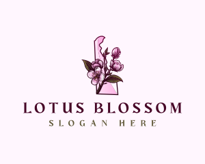 Delaware Blossom Flower logo design