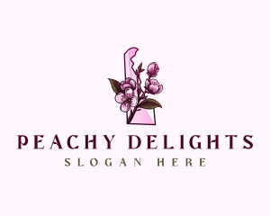 Delaware Blossom Flower logo design