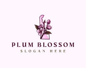 Delaware Blossom Flower logo design