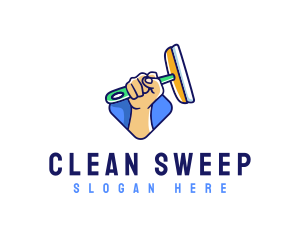 Hand Squeegee Janitor logo