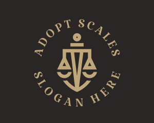 Legal Judicial Shield Scales logo design