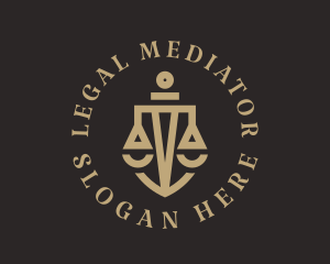 Legal Judicial Shield Scales logo design