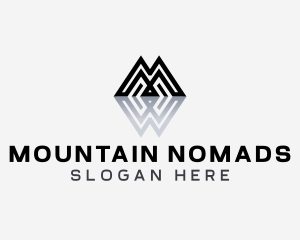 Mountain Reflection Company Letter M logo design