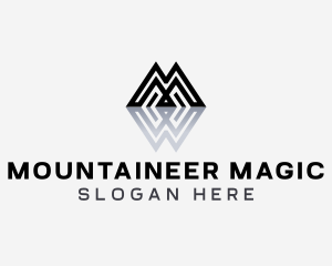 Mountain Reflection Company Letter M logo design