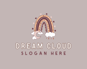 Moon Cloud Boho logo design