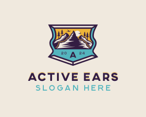 Mountain Hiking Adventure logo design