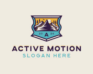 Mountain Hiking Adventure logo design