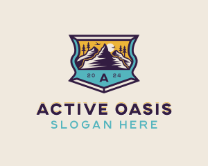 Mountain Hiking Adventure logo design