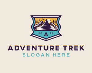 Mountain Hiking Adventure logo design