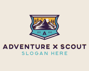 Mountain Hiking Adventure logo design