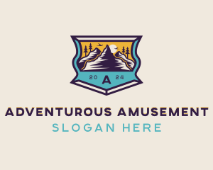 Mountain Hiking Adventure logo design