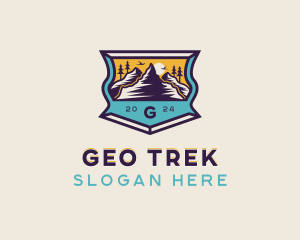 Mountain Hiking Adventure logo design