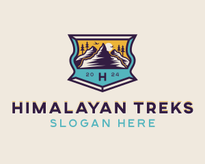 Mountain Hiking Adventure logo design