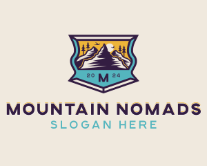 Mountain Hiking Adventure logo design